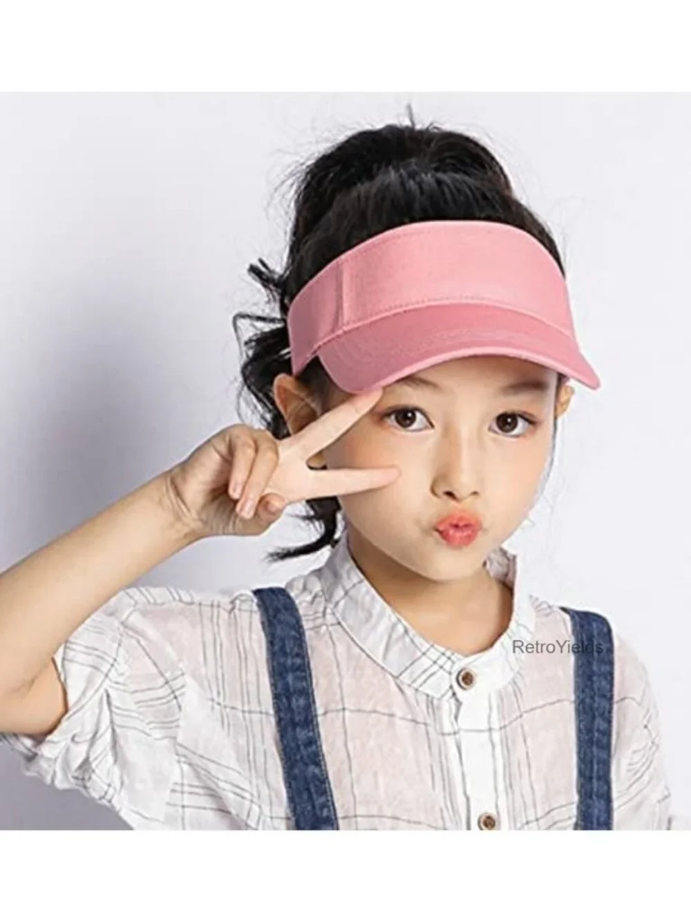 Toddler Sun Visor Girls Summer UV Protection Cotton Adjustable Sport Cap